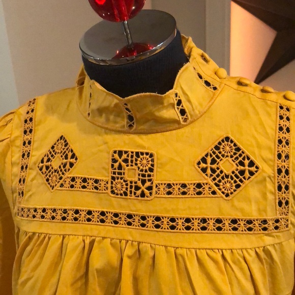 Free people mustard blouse - Picture 2 of 8